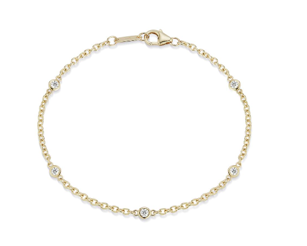 14k Yellow Gold Diamond Bracelet