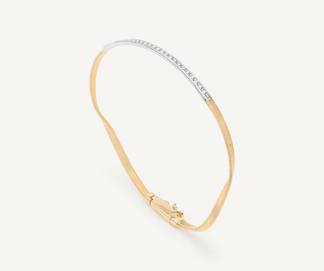 18k Two Tone Diamond Bracelet