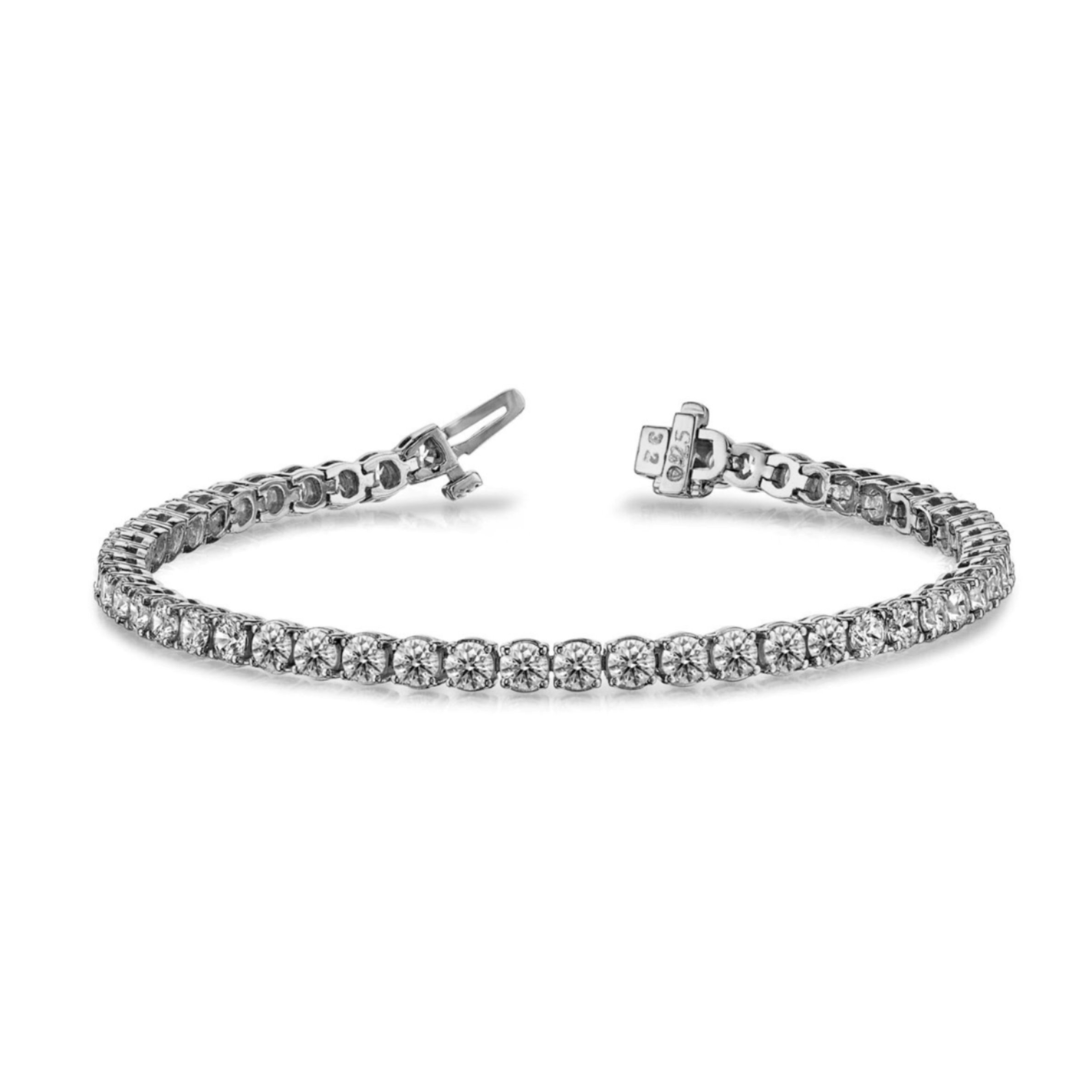 14k Yellow Gold Four Prong Diamond Tennis Bracelet