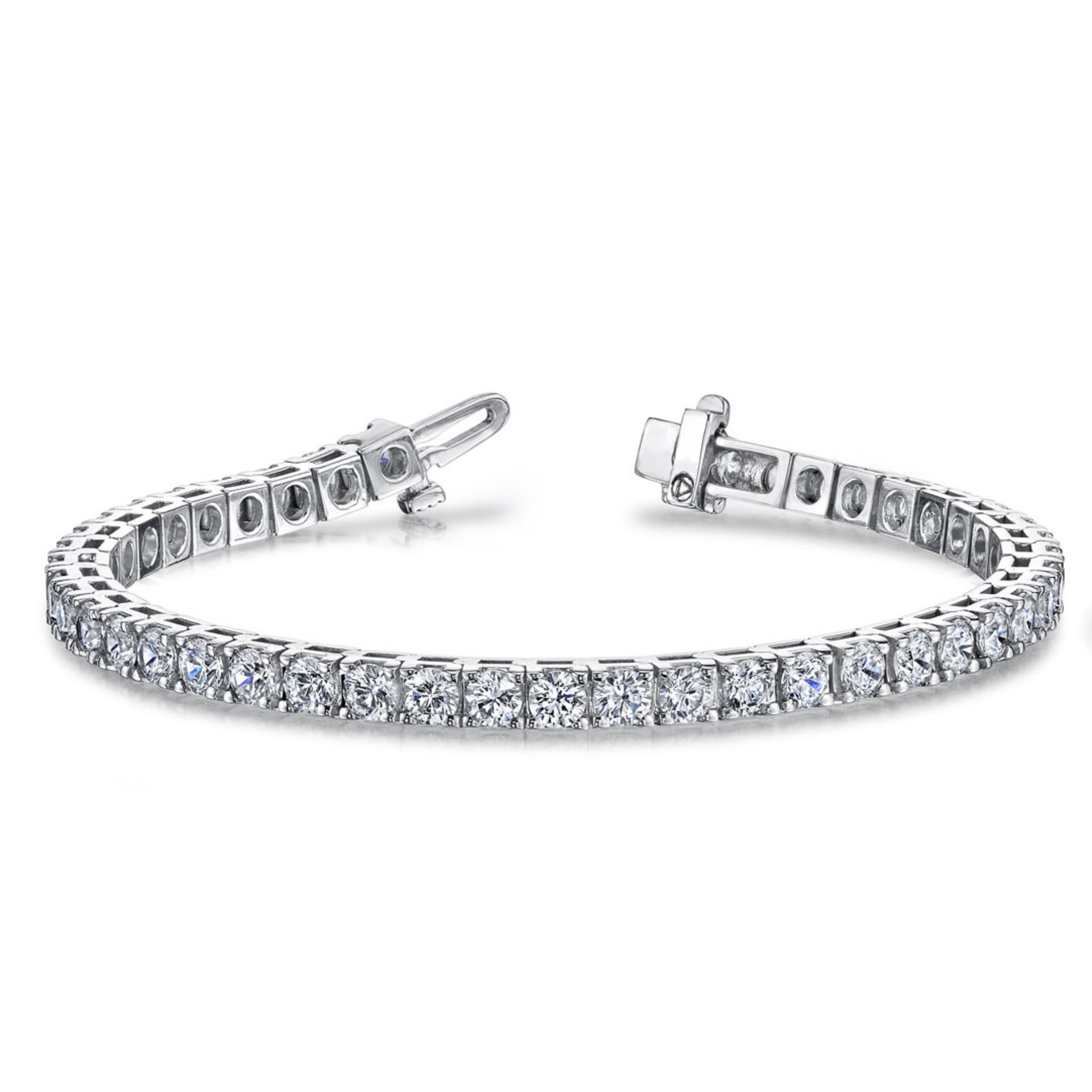 14k White Gold 4.00ctw Diamond Tennis Bracelet