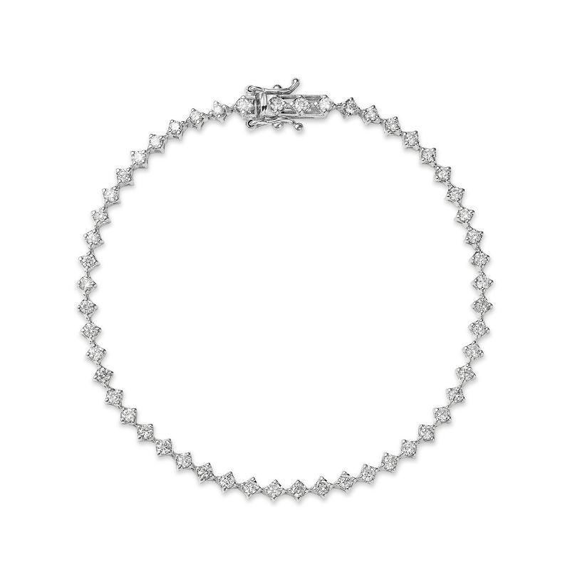 14k White Gold 1.60ctw Diamond Tennis Bracelet