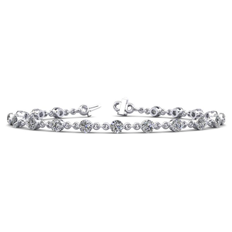 14k White Gold 2.30ctw Diamonds By The Yard Bracelet