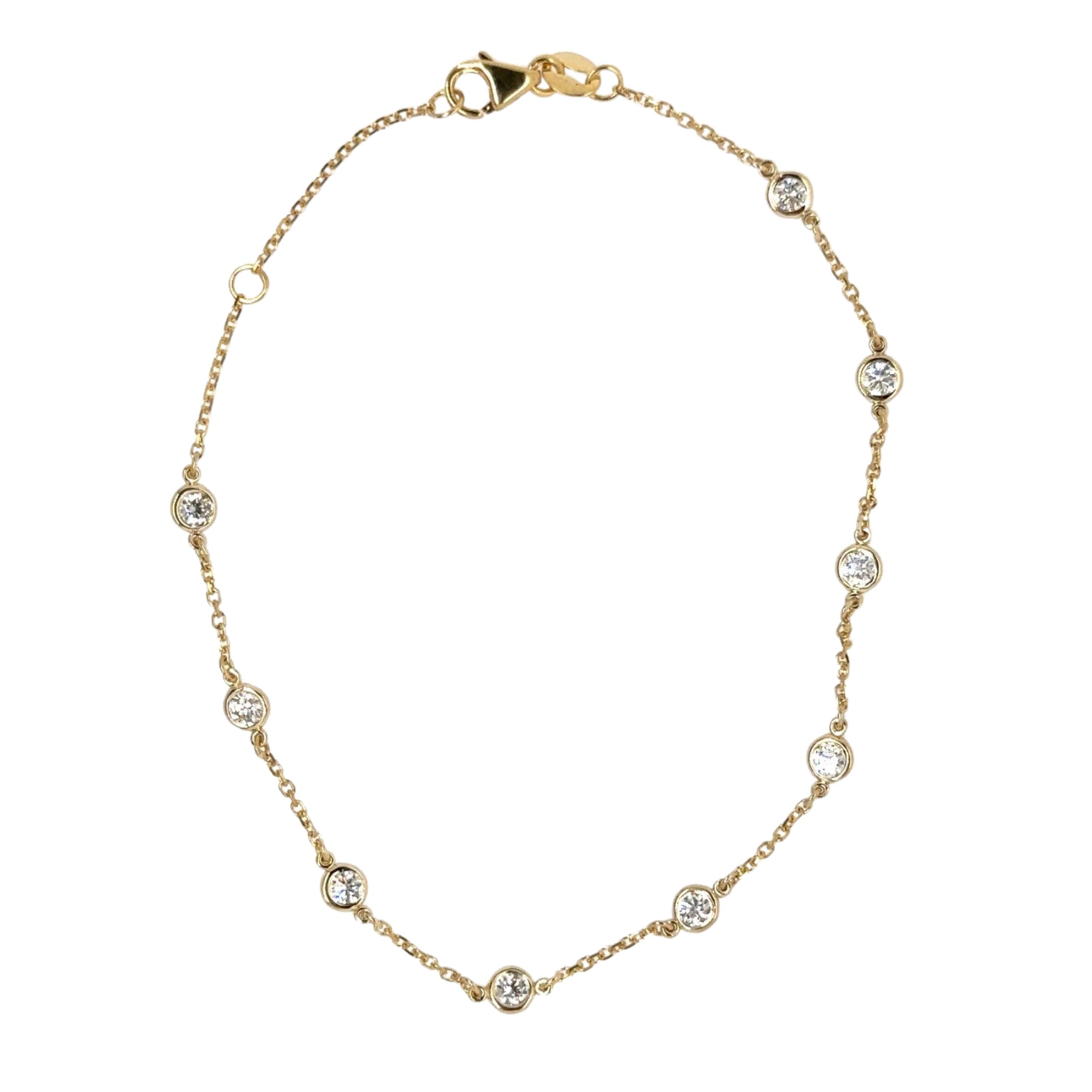 14k Yellow Gold 0.50ctw Diamonds By The Yard Bracelet