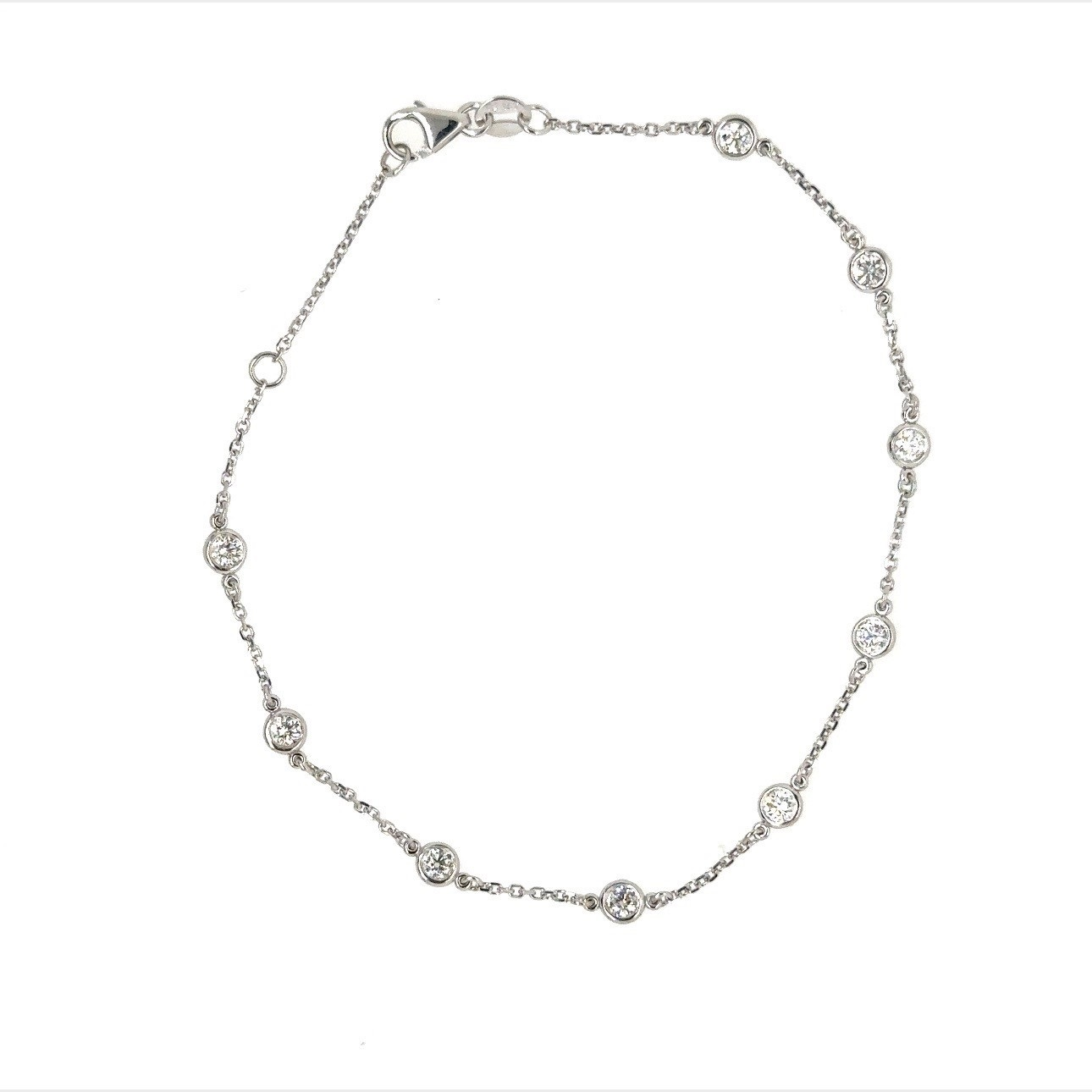 14k White Gold 0.50ctw Diamonds By The Yard Bracelet