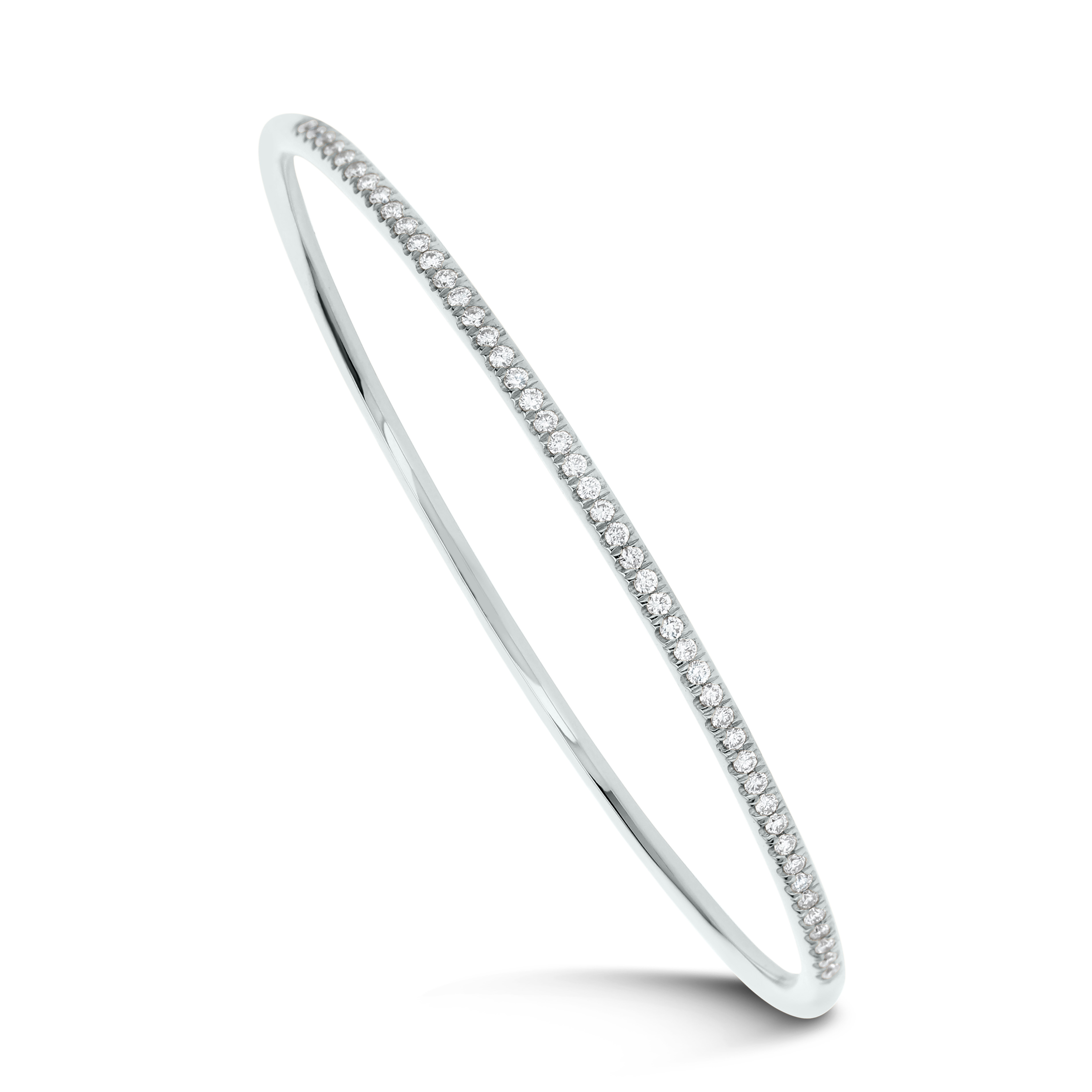 18k White Gold Bangle Bracelet