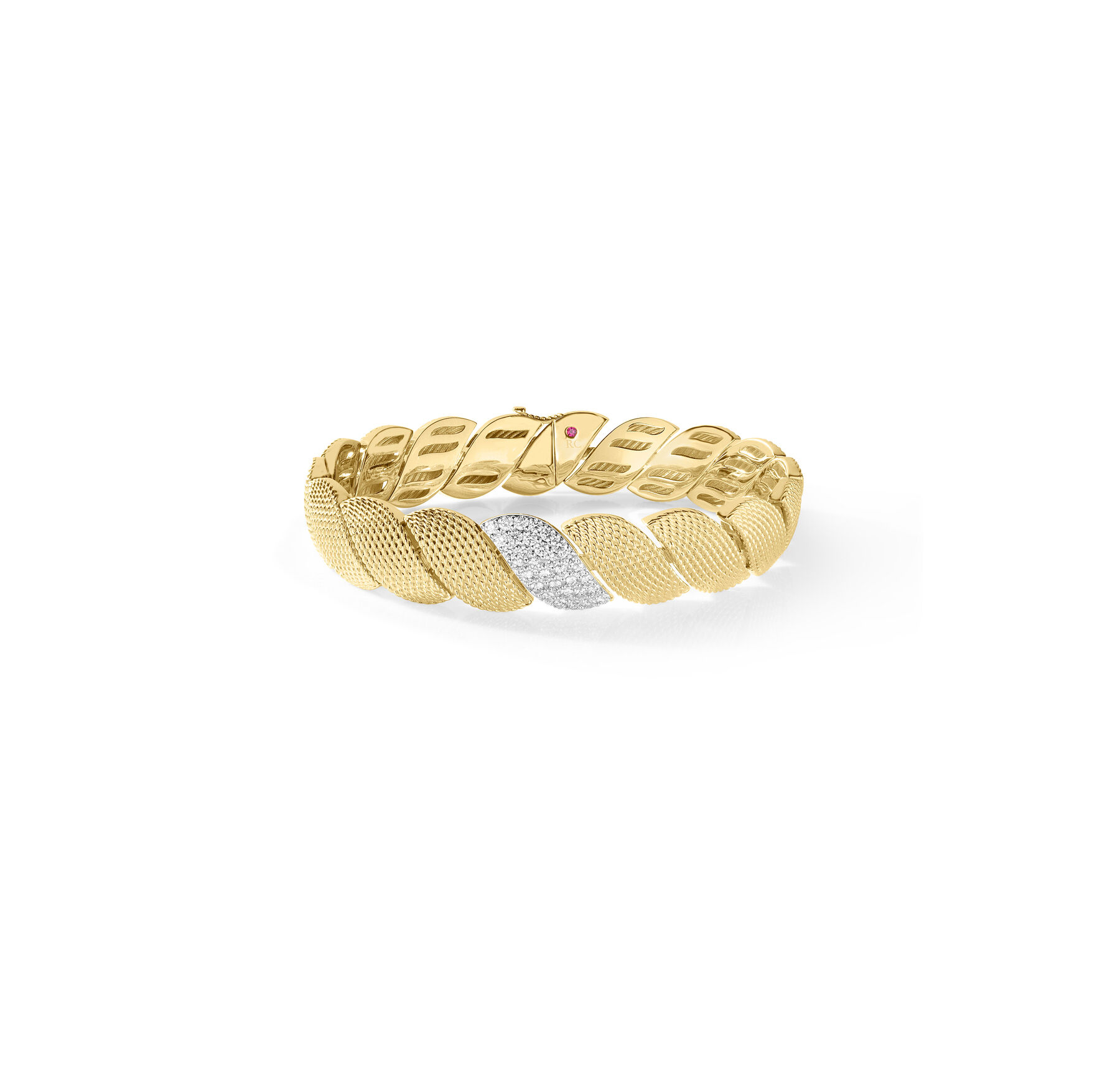 18k Yellow Gold San Marco Textured Bracelet