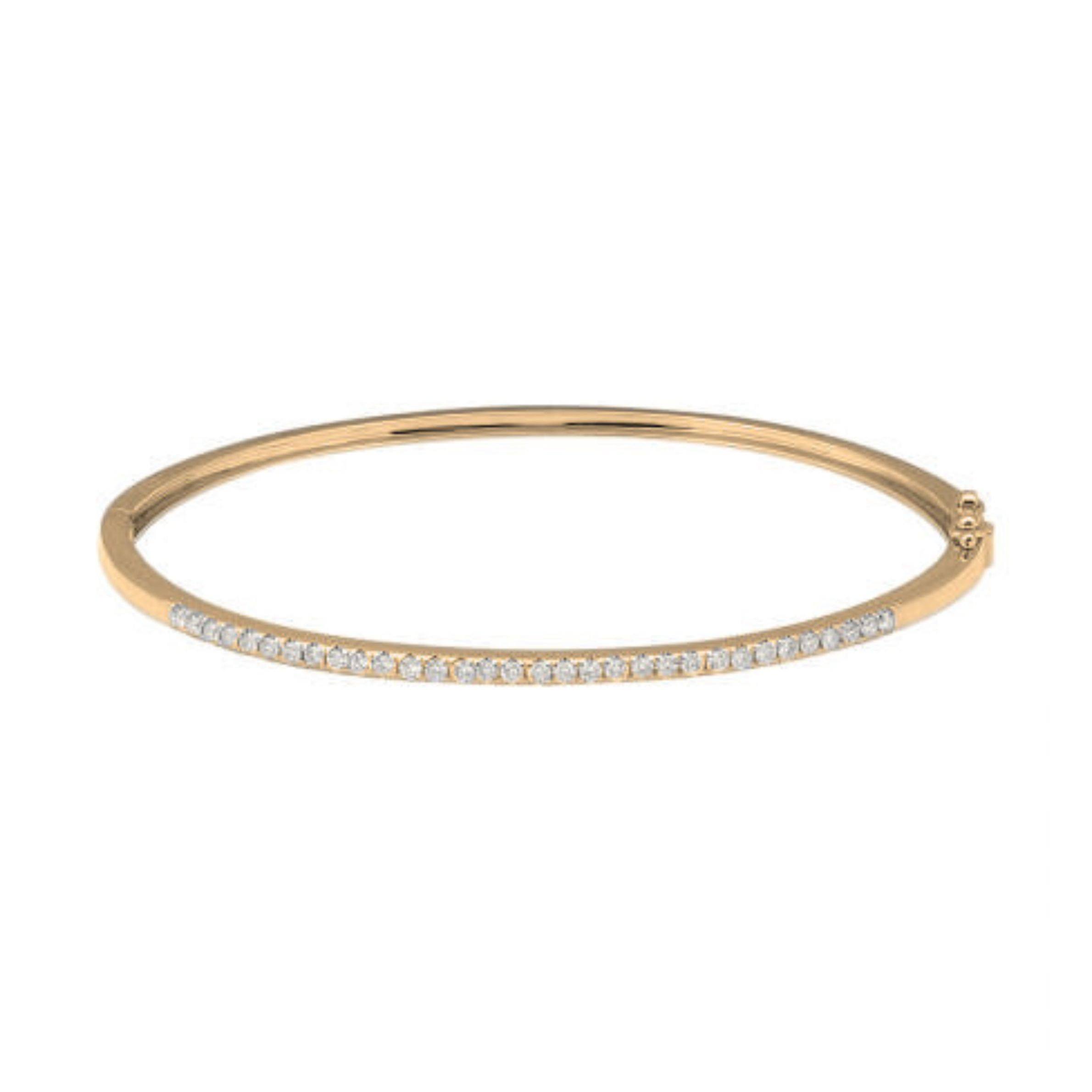 14k Yellow Gold Diamond Bangle Bracelet