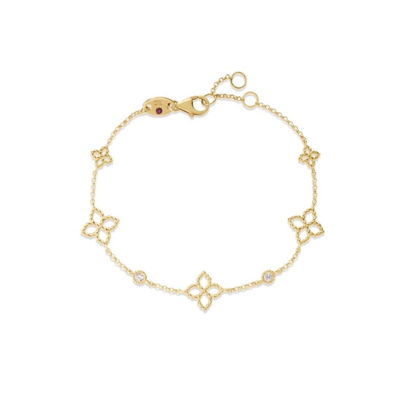 18k Yellow Gold Tiny Princess Bracelet
