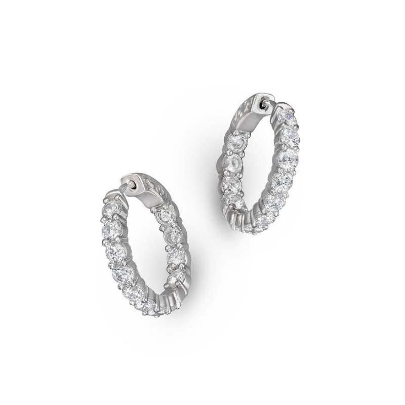 14k Yellow Gold Diamond Hoop Bracelet