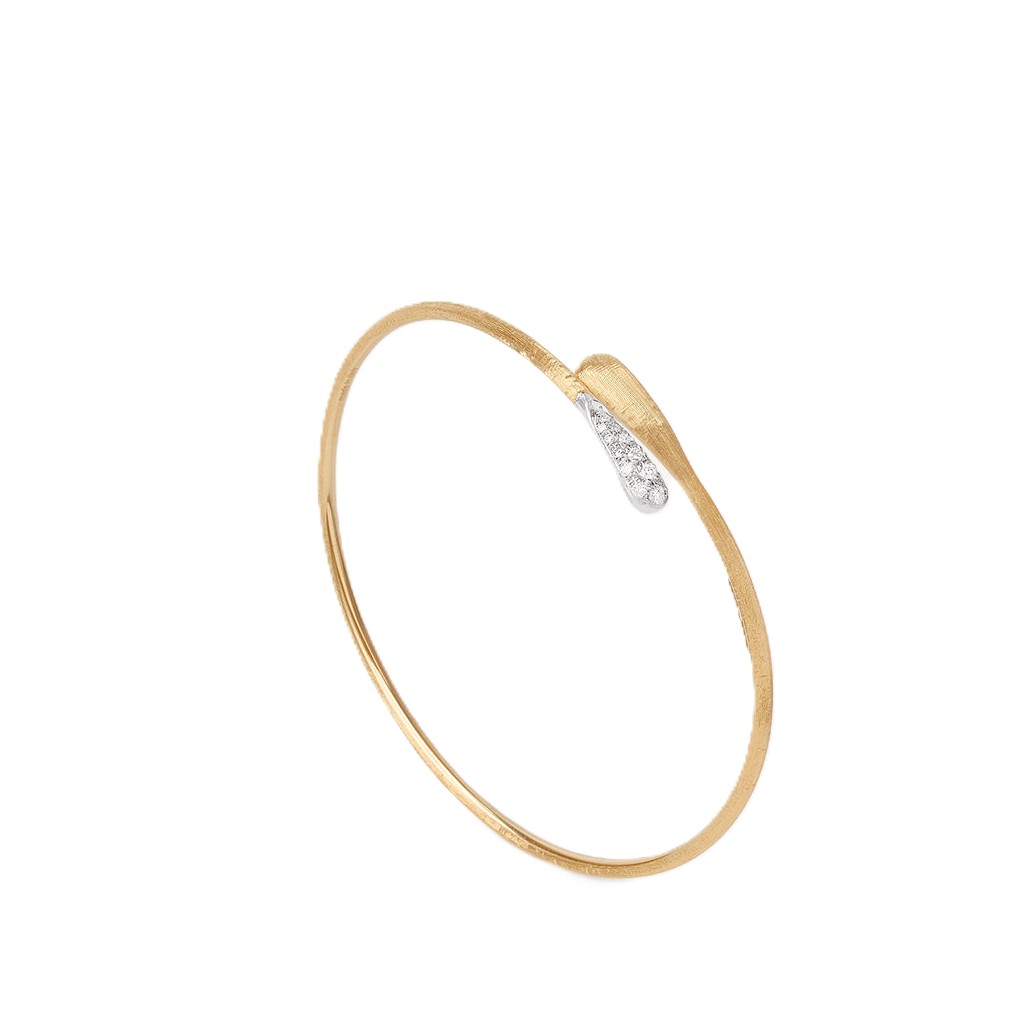 18k Two Tone Lucia Diamond Hugging Bangle Bracelet