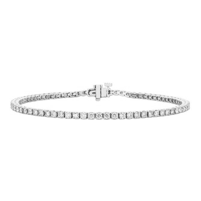 14k White Gold Diamond Tennis Bracelet