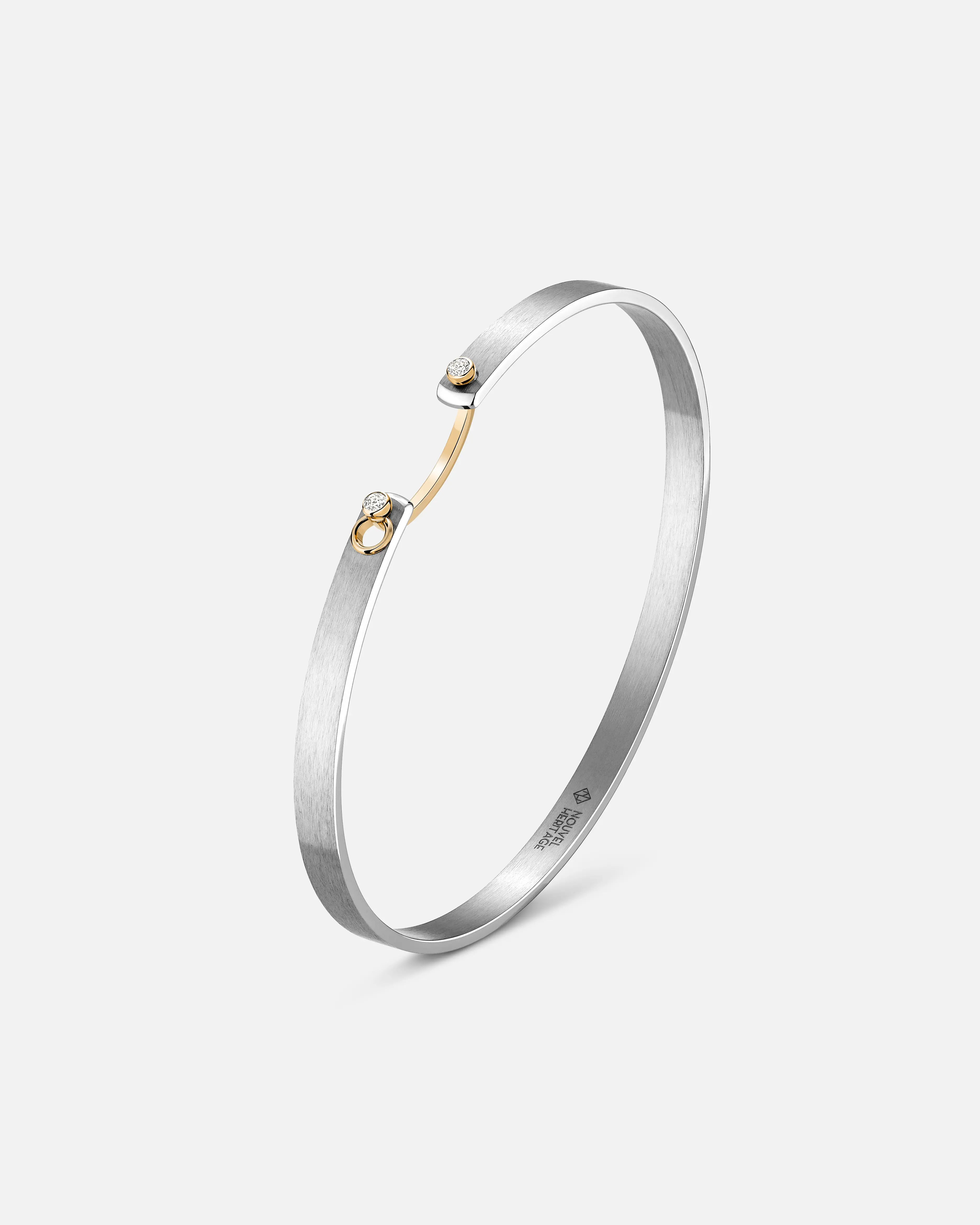 18k Gold And Titanium Mood Collecion Paris Sky Bangle