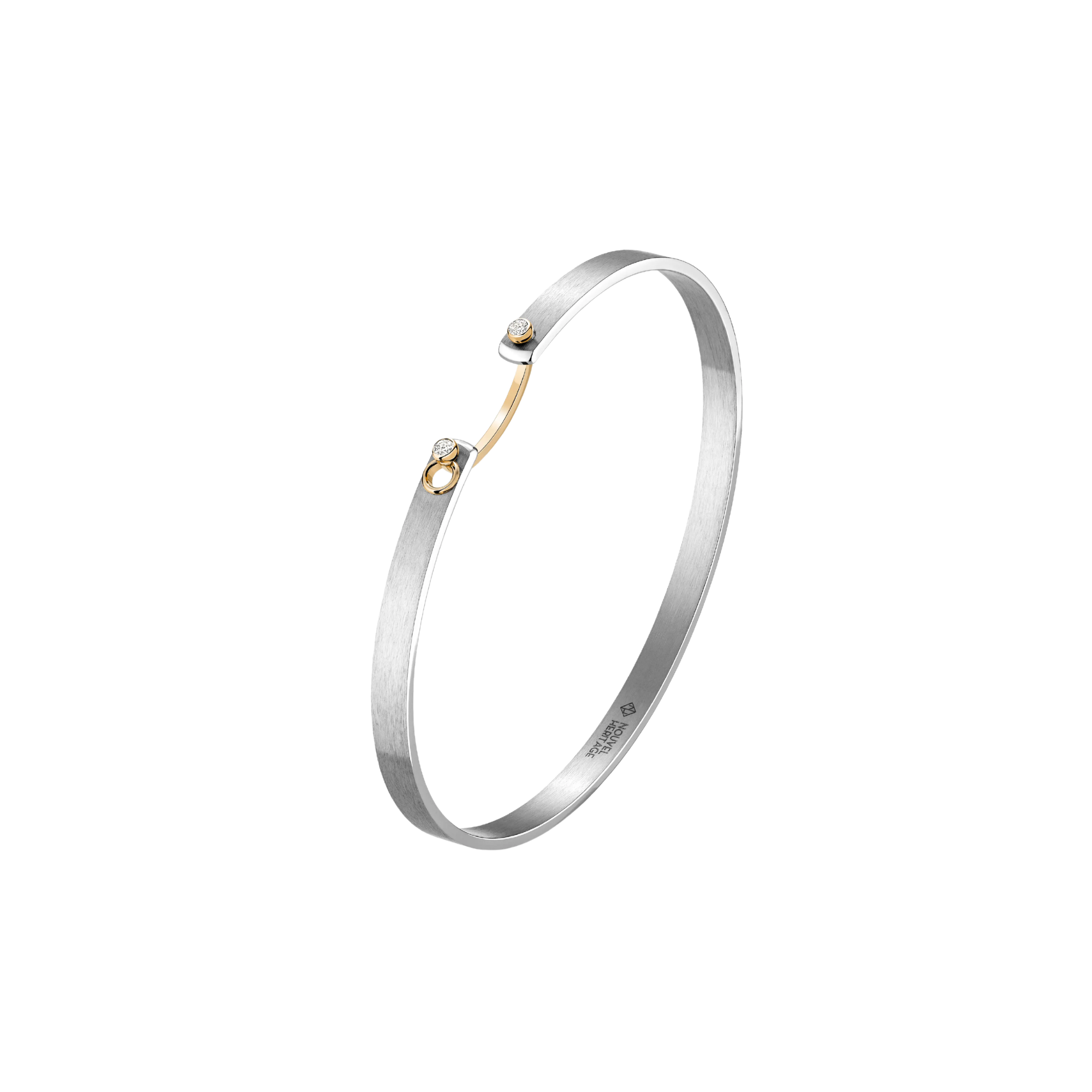 18k Gold And Titanium Mood Collecion Paris Sky Bangle