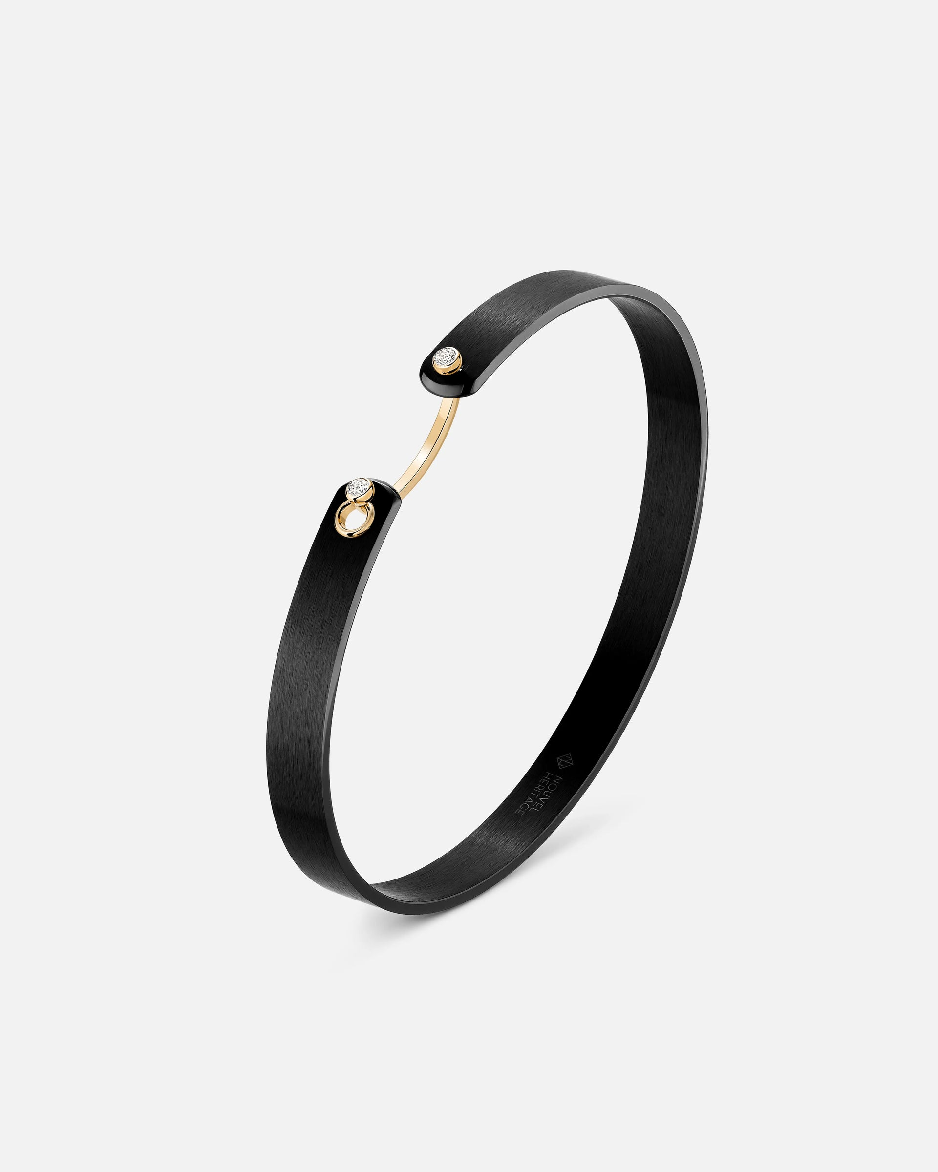 18k Gold And Titanium Mood Collection Midnight Manhattan Bangle