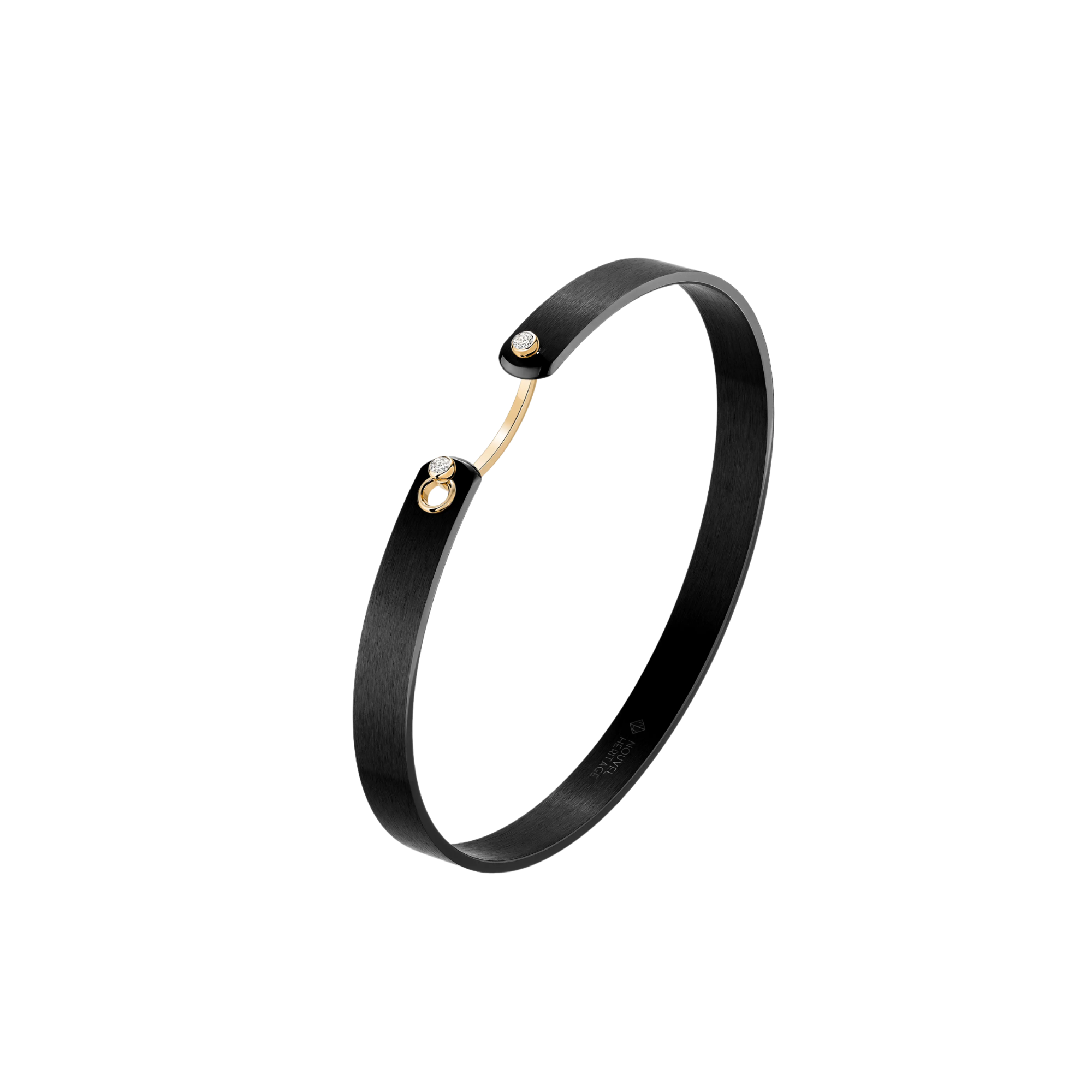 18k Gold And Titanium Mood Collection Midnight Manhattan Bangle