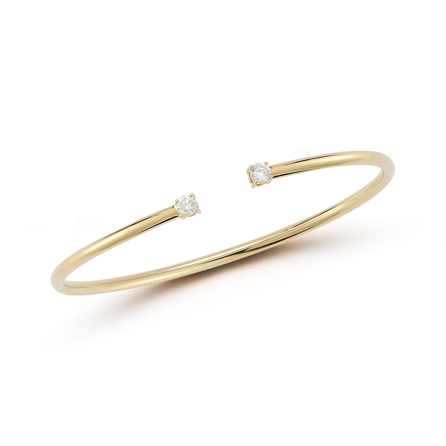 14k Yellow Gold Diamond Bangle Bracelet