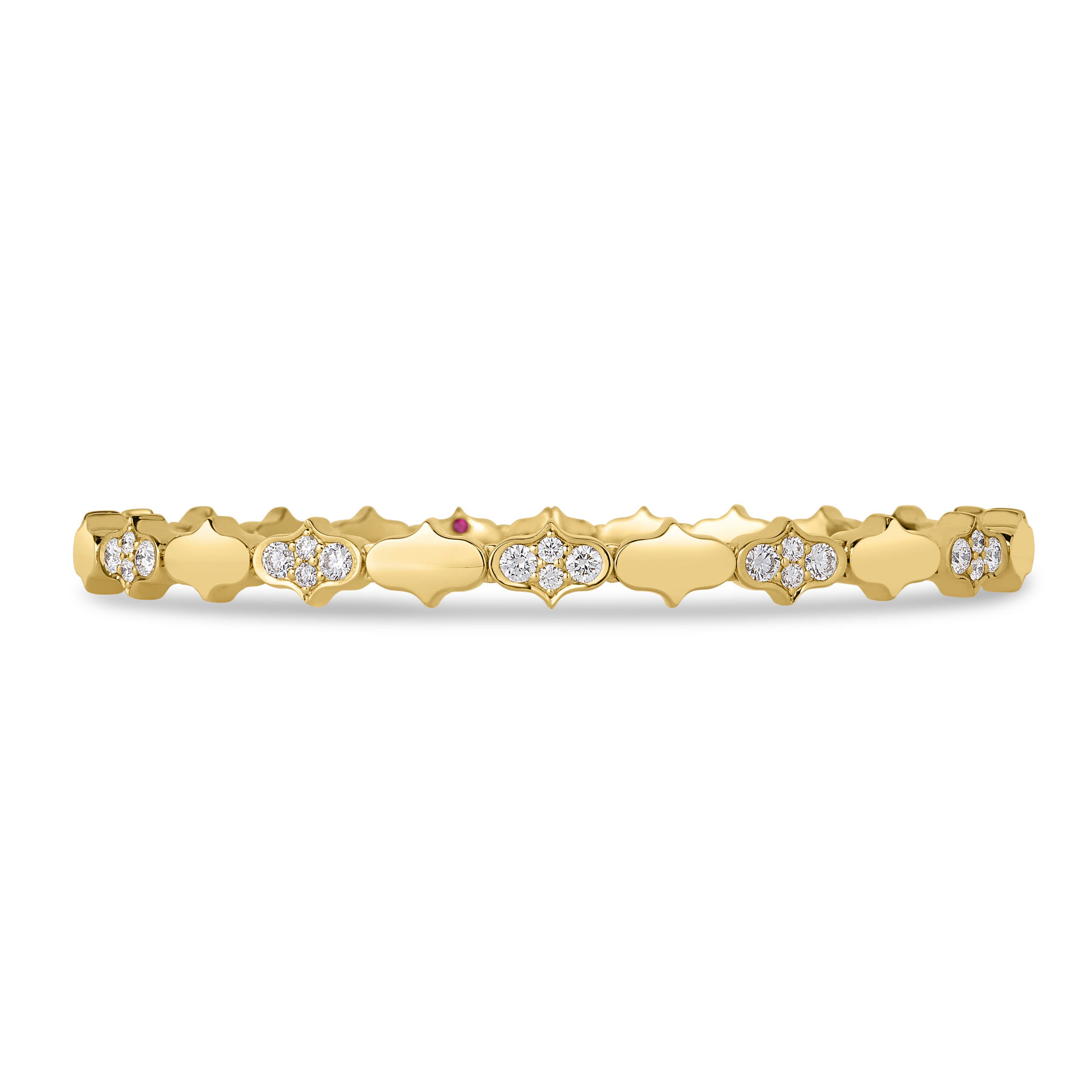 18k Yellow Gold Cobra Diamond Bracelet