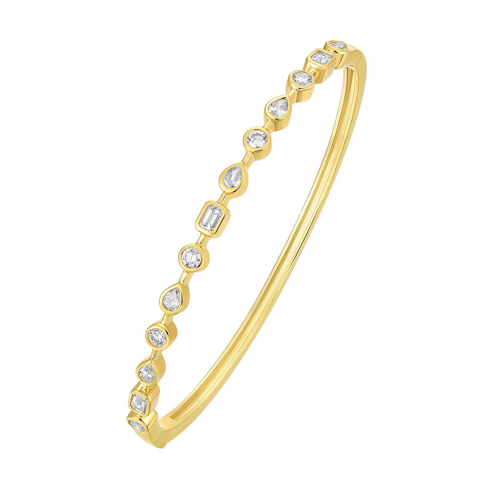 14k Yellow Gold Diamond Bracelet