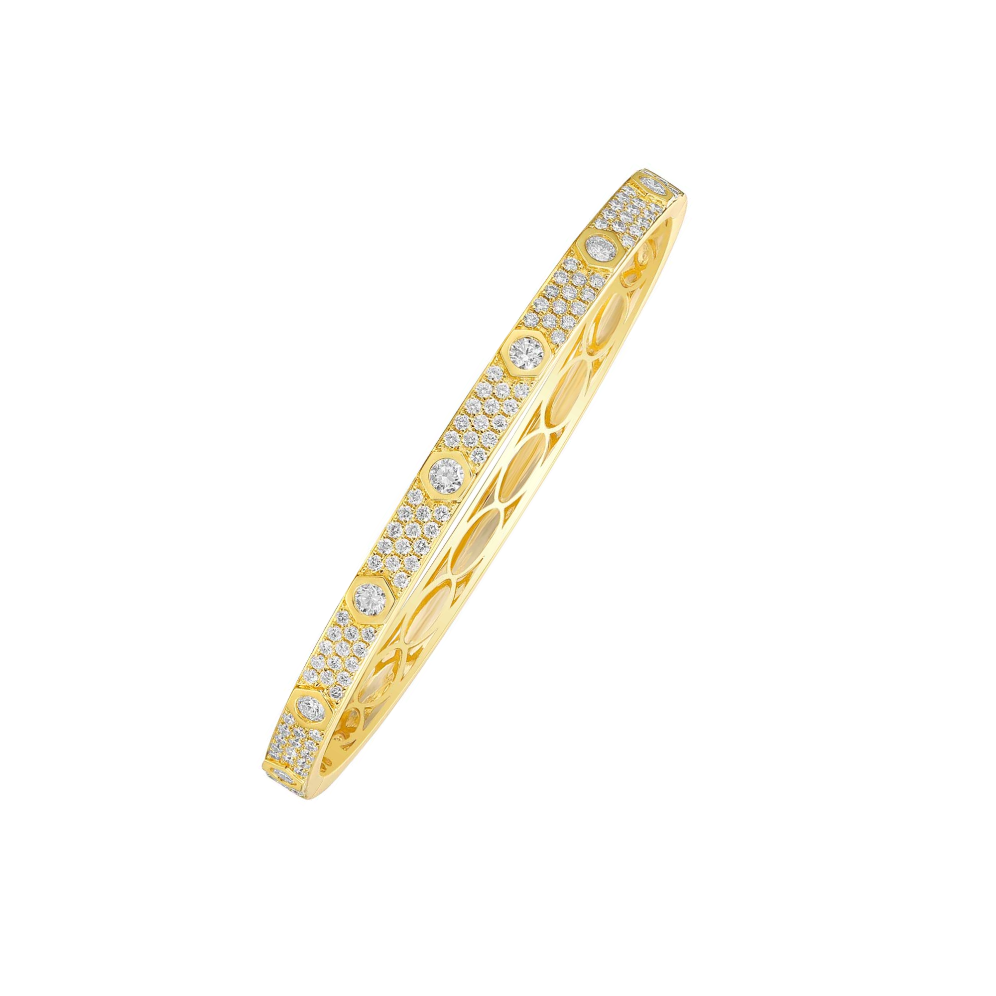 14k Yellow Gold Diamond Bracelet
