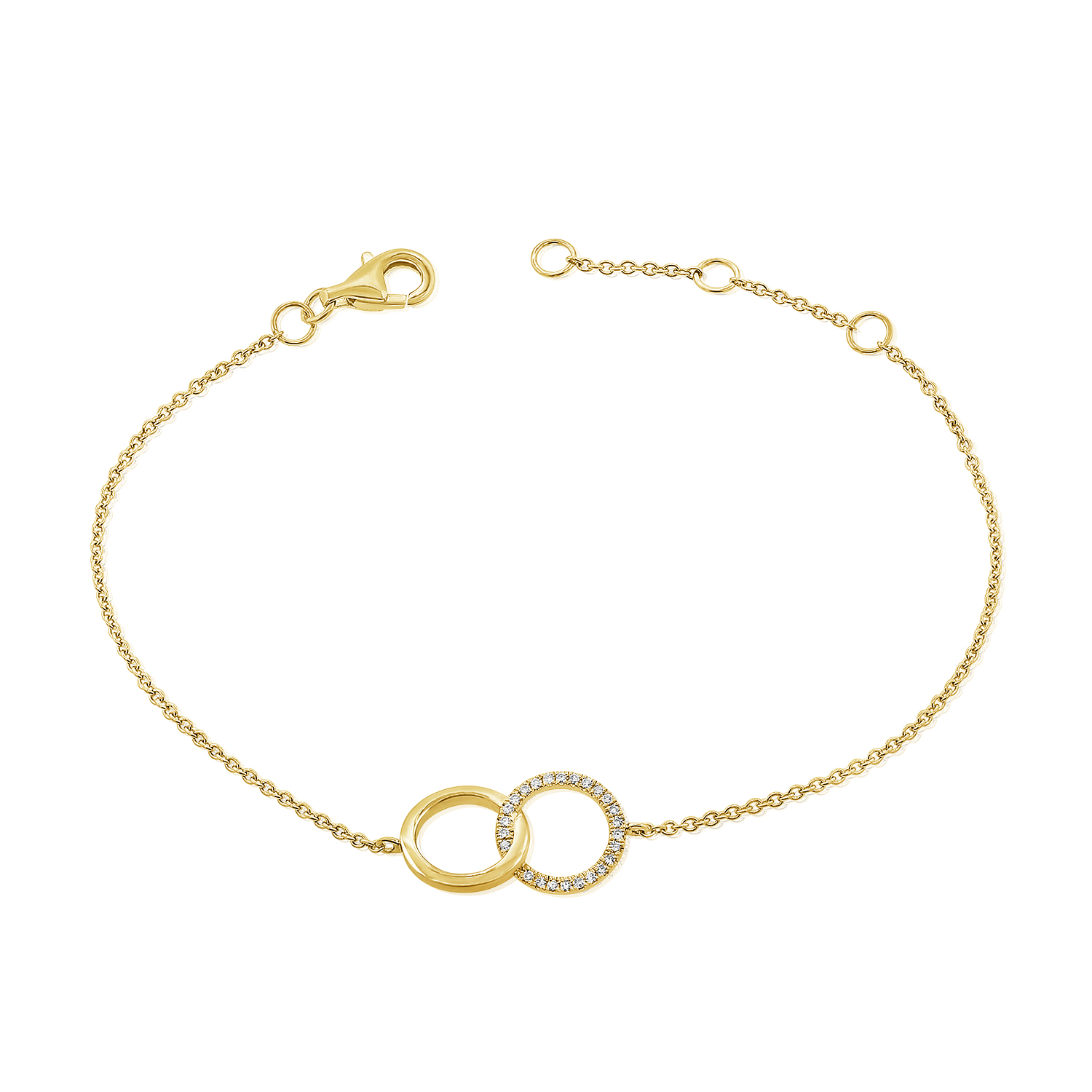 14k Yellow Gold Diamond Bracelet