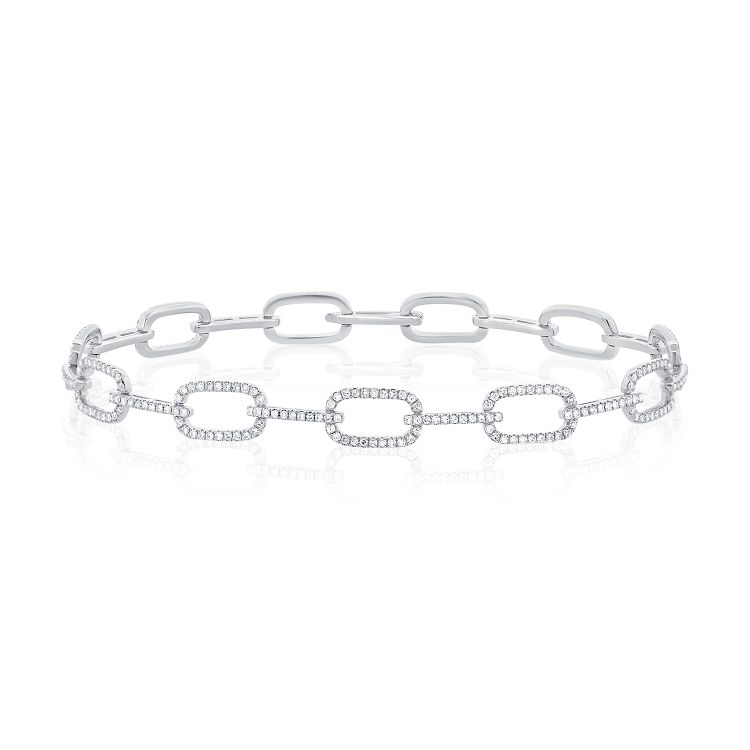 14k White Gold Diamond Bracelet