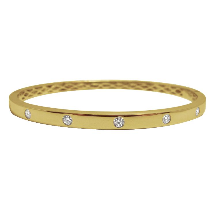 14k Yellow Gold Diamond Bracelet