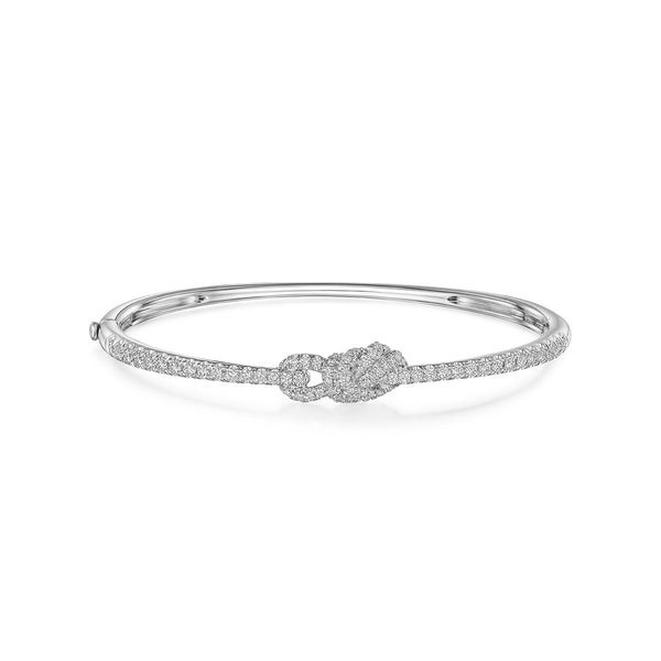 18k White Gold Entwine Diamond Bracelet