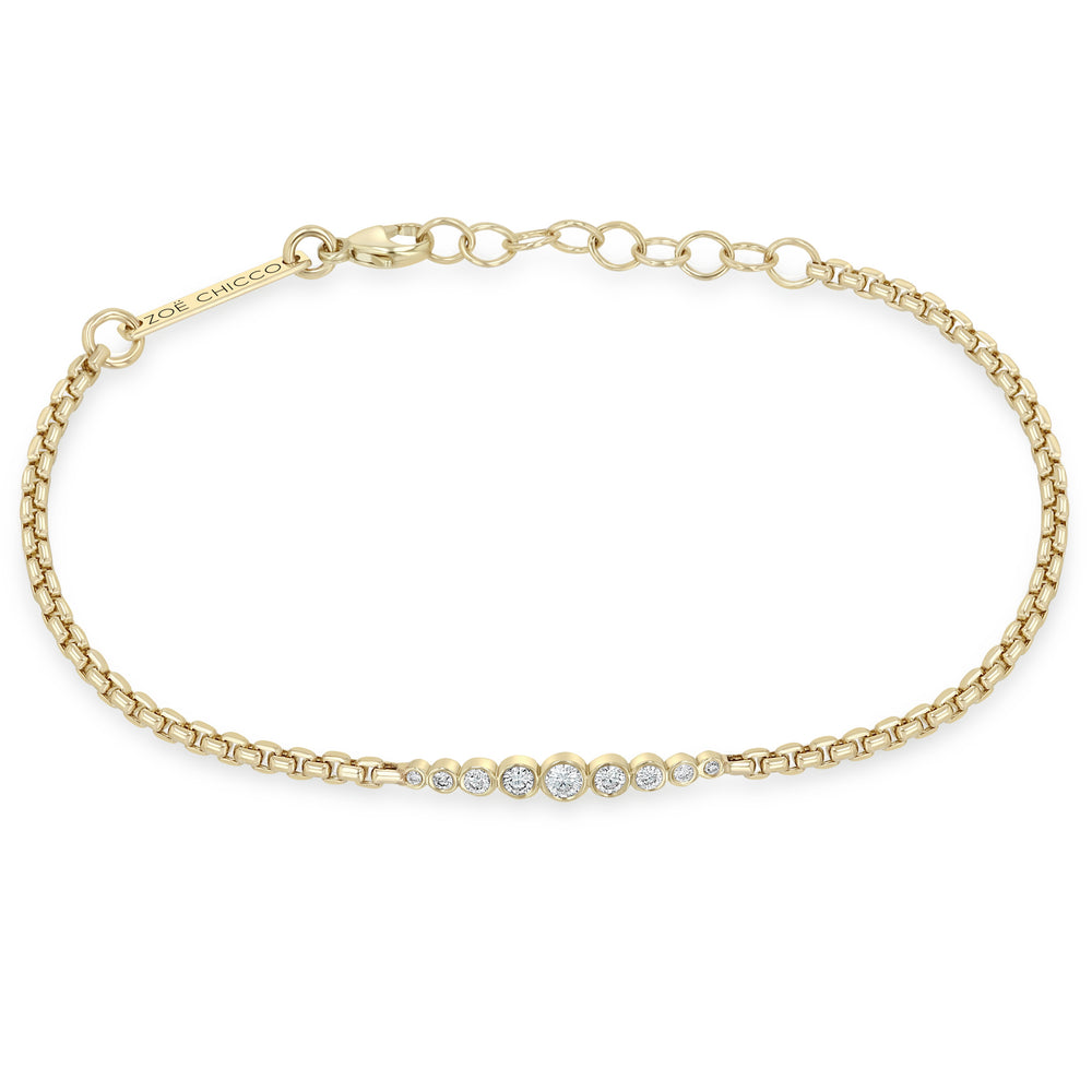 14k Yellow Gold Diamond Bracelet