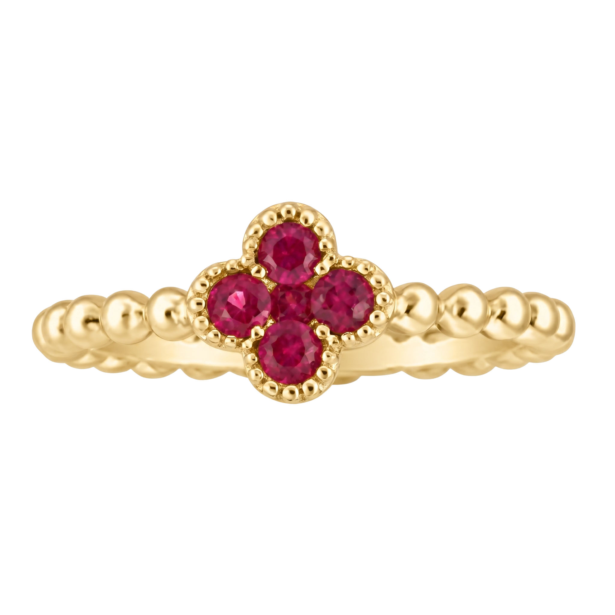 14k Yellow Gold Ruby Ring