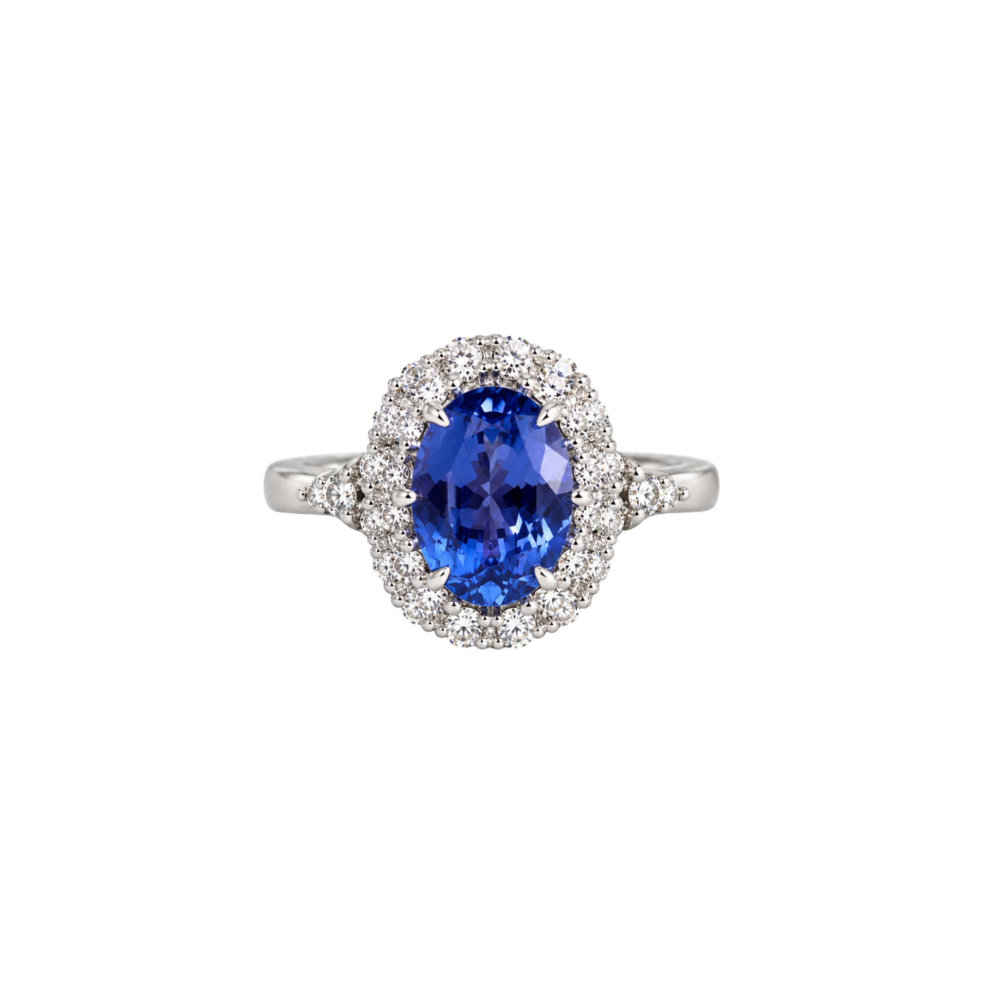 Platinum Sapphire Diamond Ring