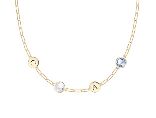 14k Yellow Gold Birthstone Necklace