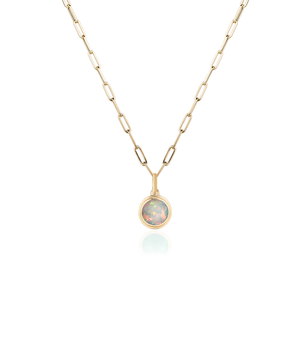 18k Yellow Gold Limited Edition Opal Pendant Necklace