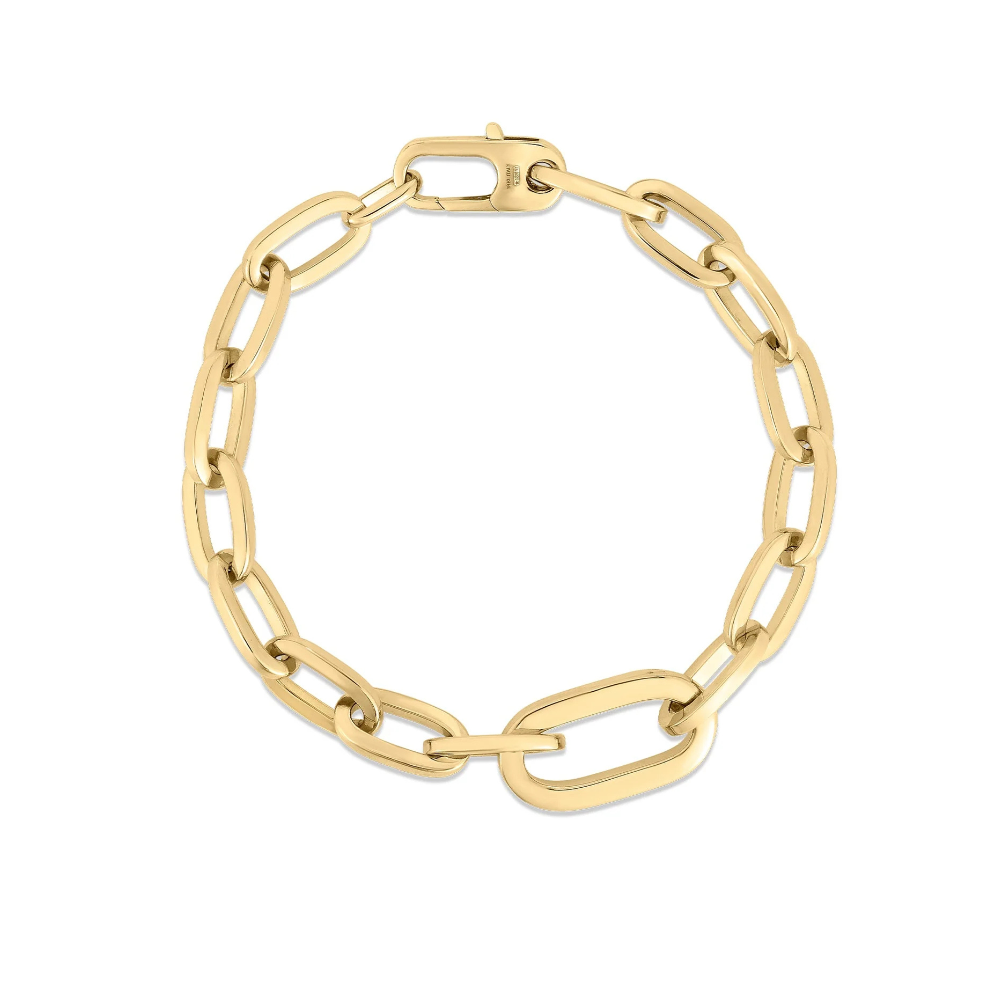 18k Yellow Gold Designer Gold Paperclip Ring