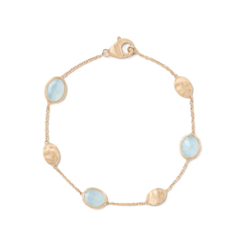 18k Yellow Gold Siviglia Aquamarine Bracelet