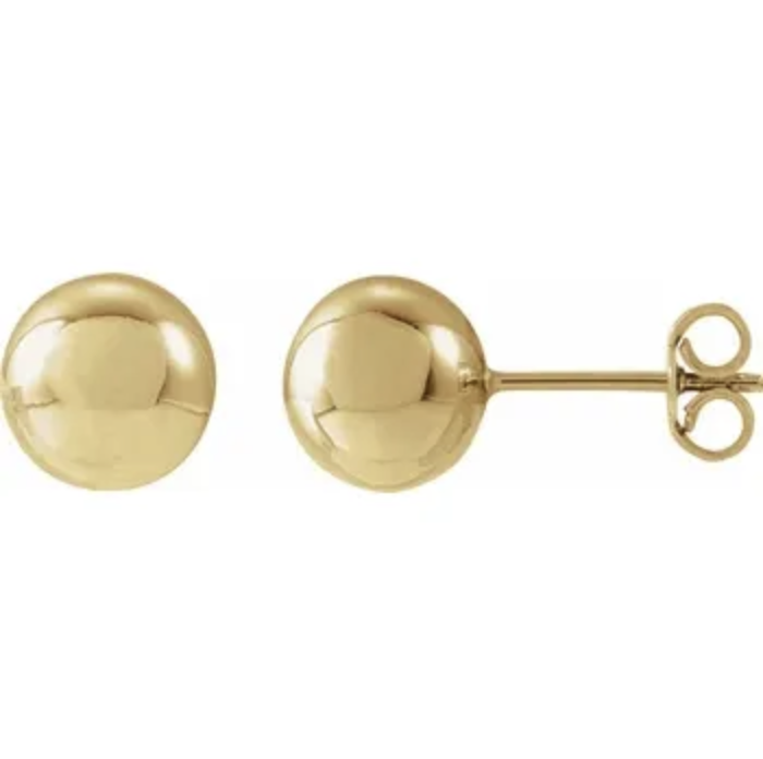 14k Yellow Gold Ball Stud Earrings