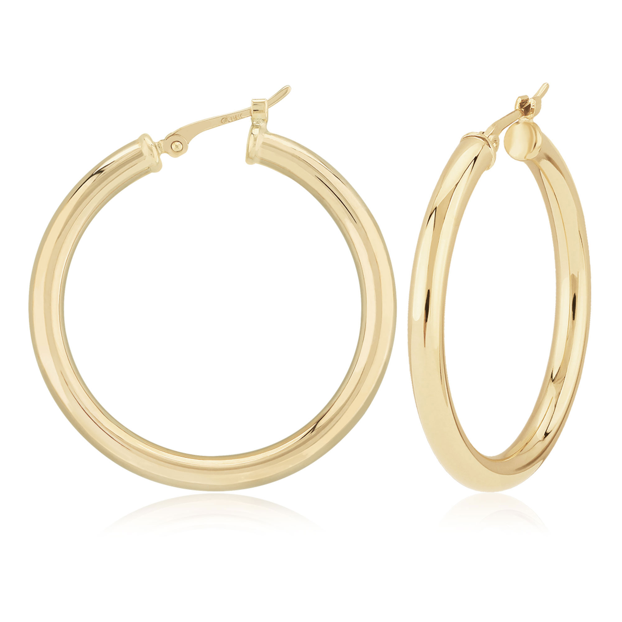 14k Yellow Gold Hoop Earrings