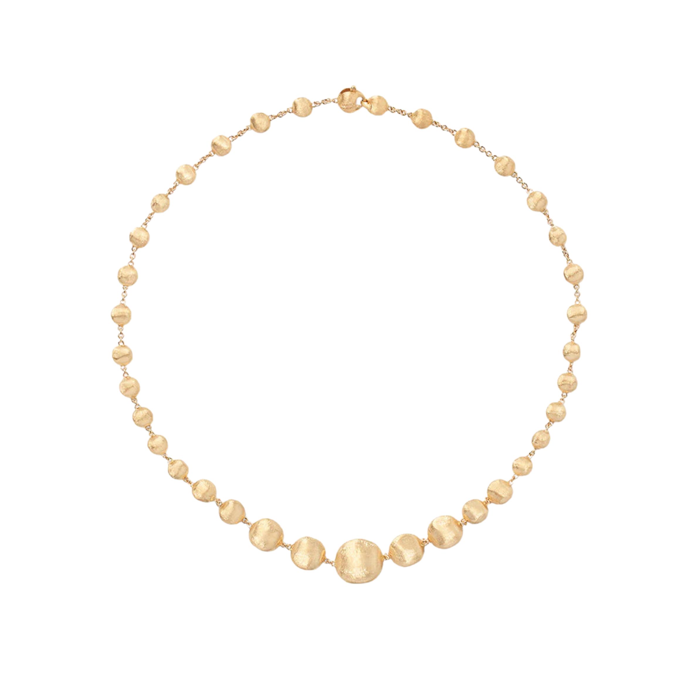 18k Yellow Gold Africa Graduated Necklace