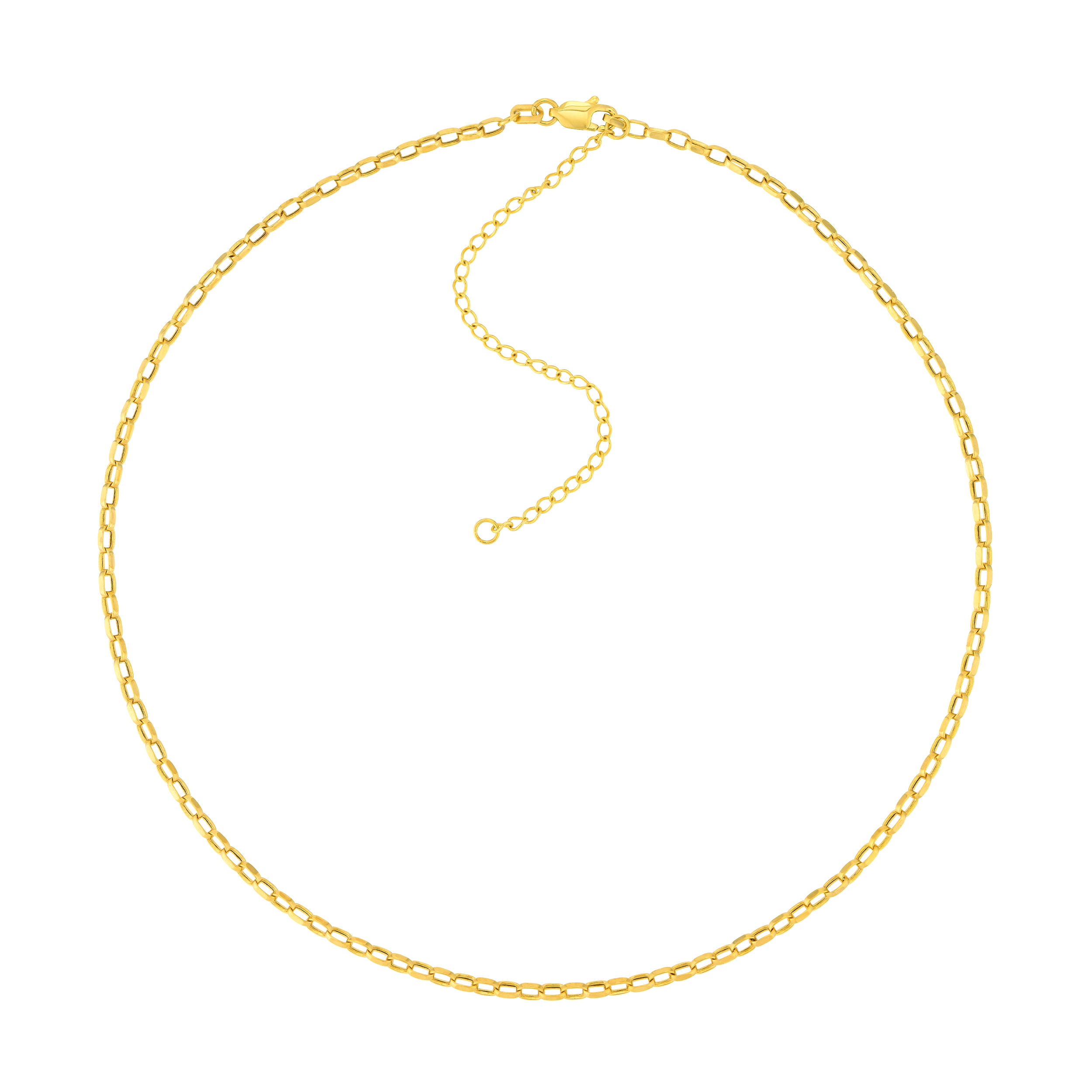 14k Yellow Gold Rolo Chain Necklace