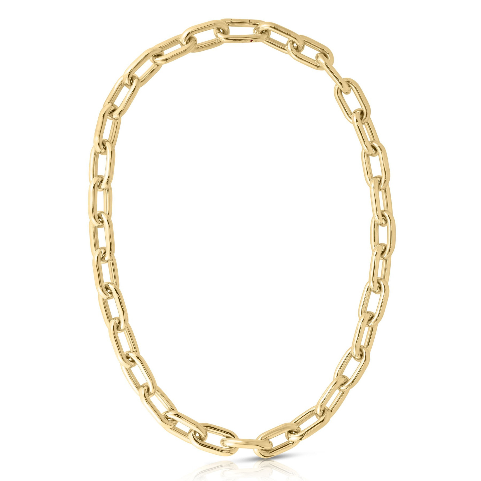 18k Yellow Gold Designer Gold Paperclip Necklace