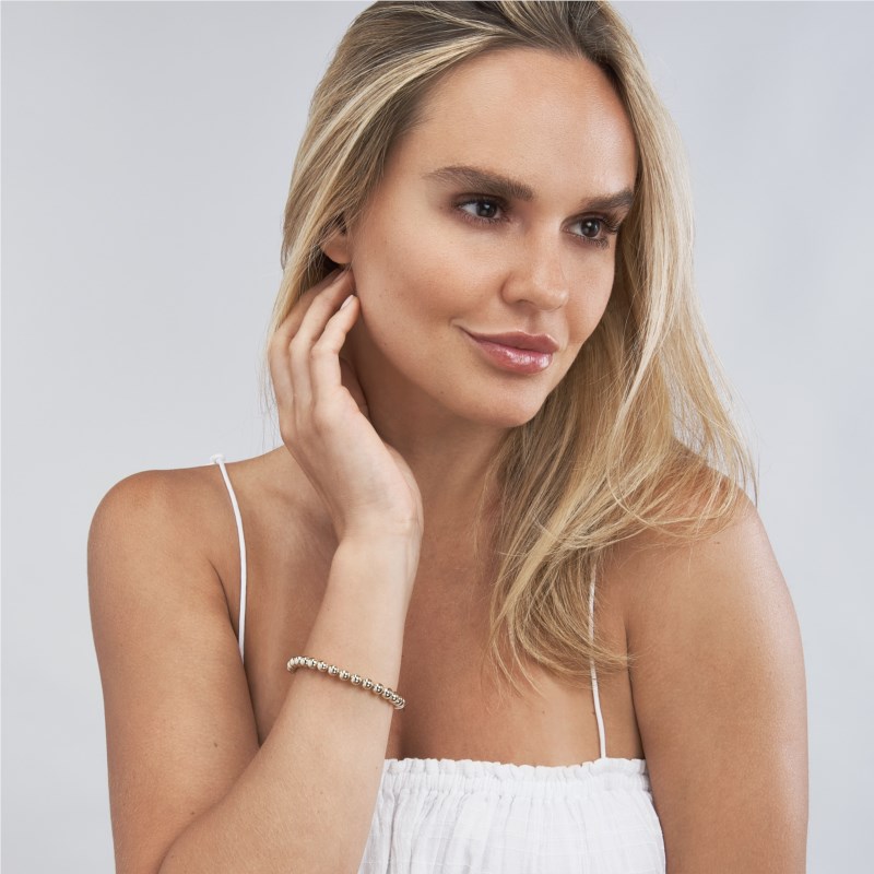 14k Yellow Gold Beaded Bracelet