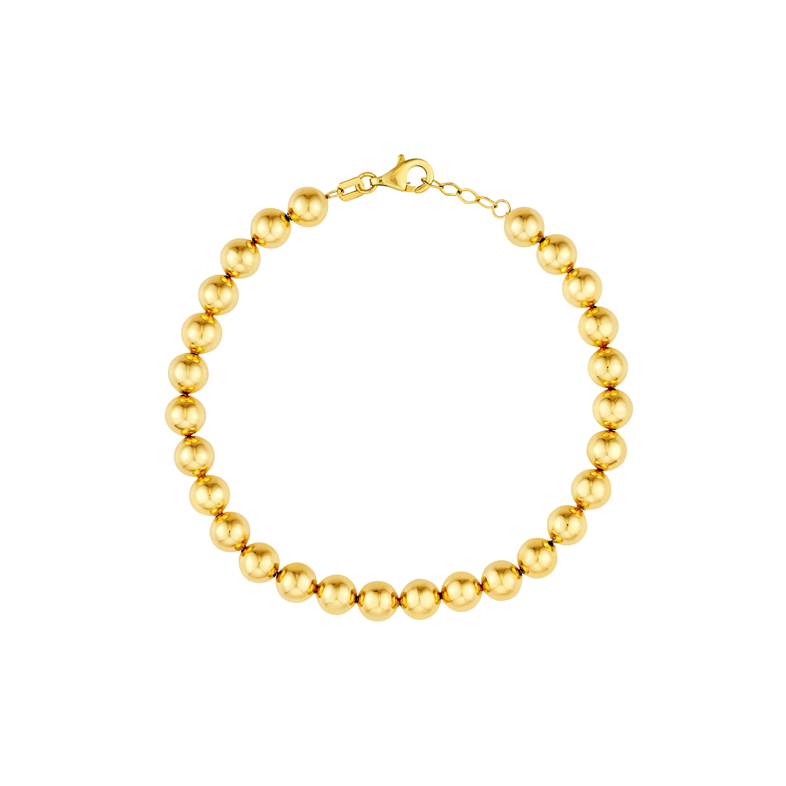14k Yellow Gold Beaded Bracelet