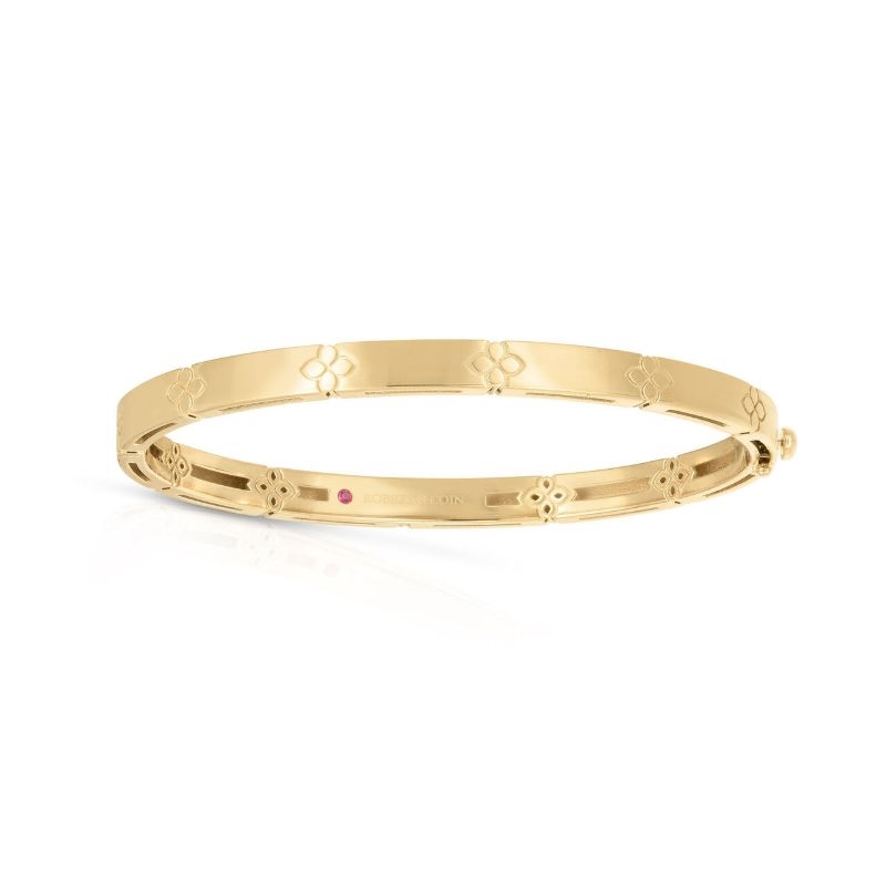 18k Yellow Gold Love In Verona Narrow Bangle Bracelet