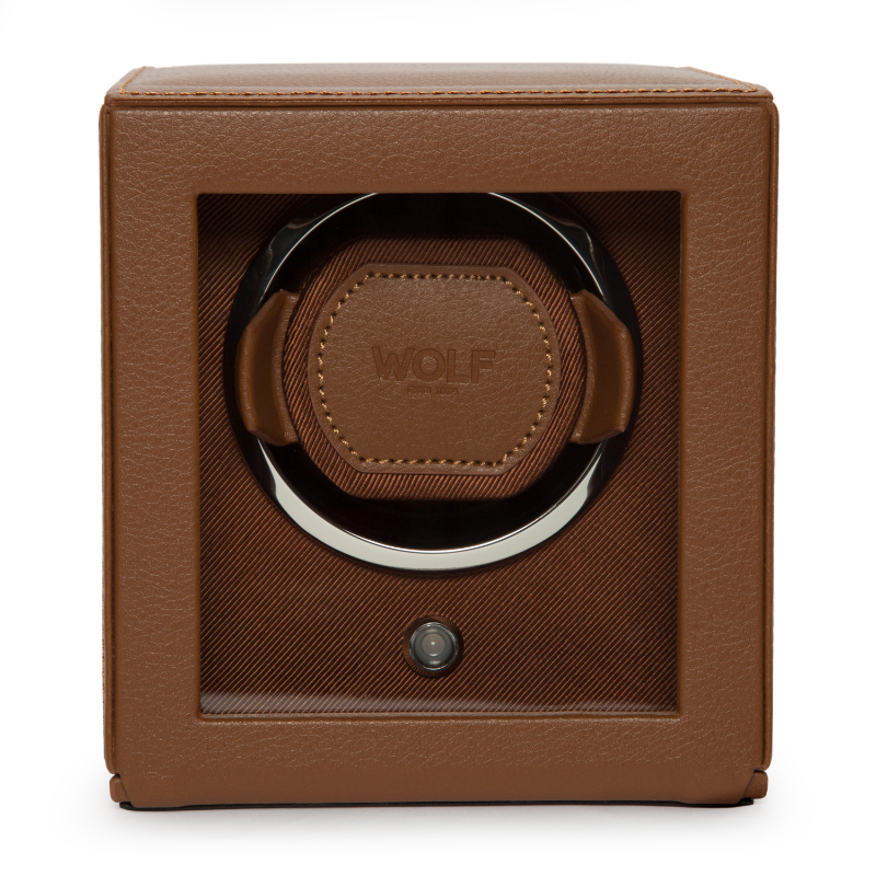 Cub Collection Single Watch Winder In Cognac