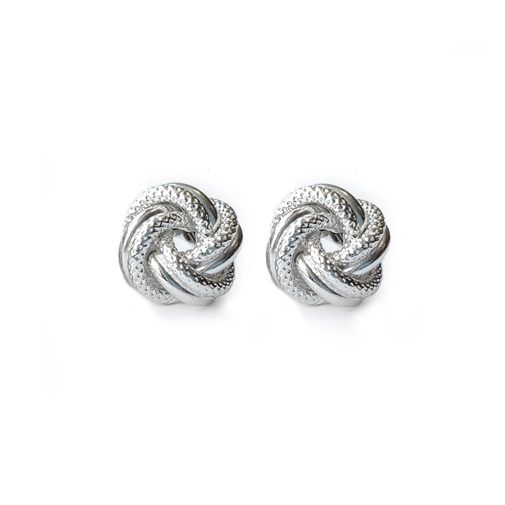 Sterling Silver Small Love Knot Earrings