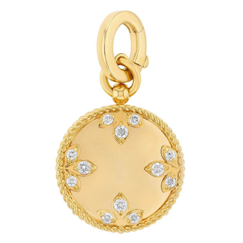 18k Yellow Gold Venetian Princess Medallion Charm