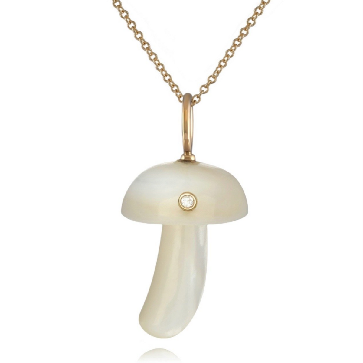 14k Yellow Gold Mushroom Charm