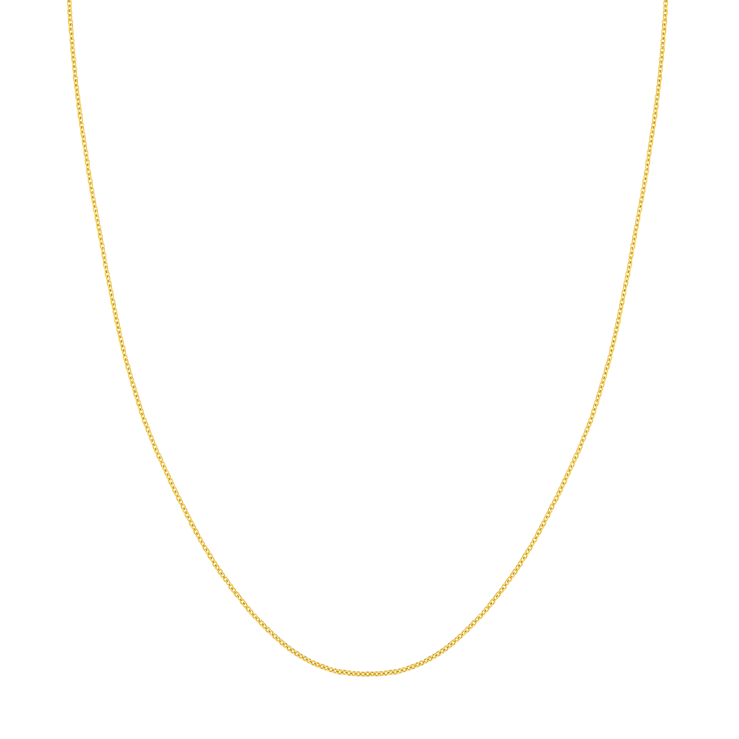 14k White Gold Open Cable Chain Necklace