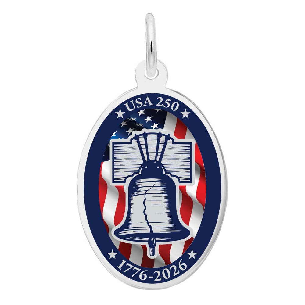 USA 250 - Liberty Bell Charm 14K White Gold