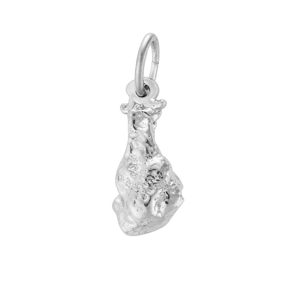 Chicken Wing Charm - 14K White Gold