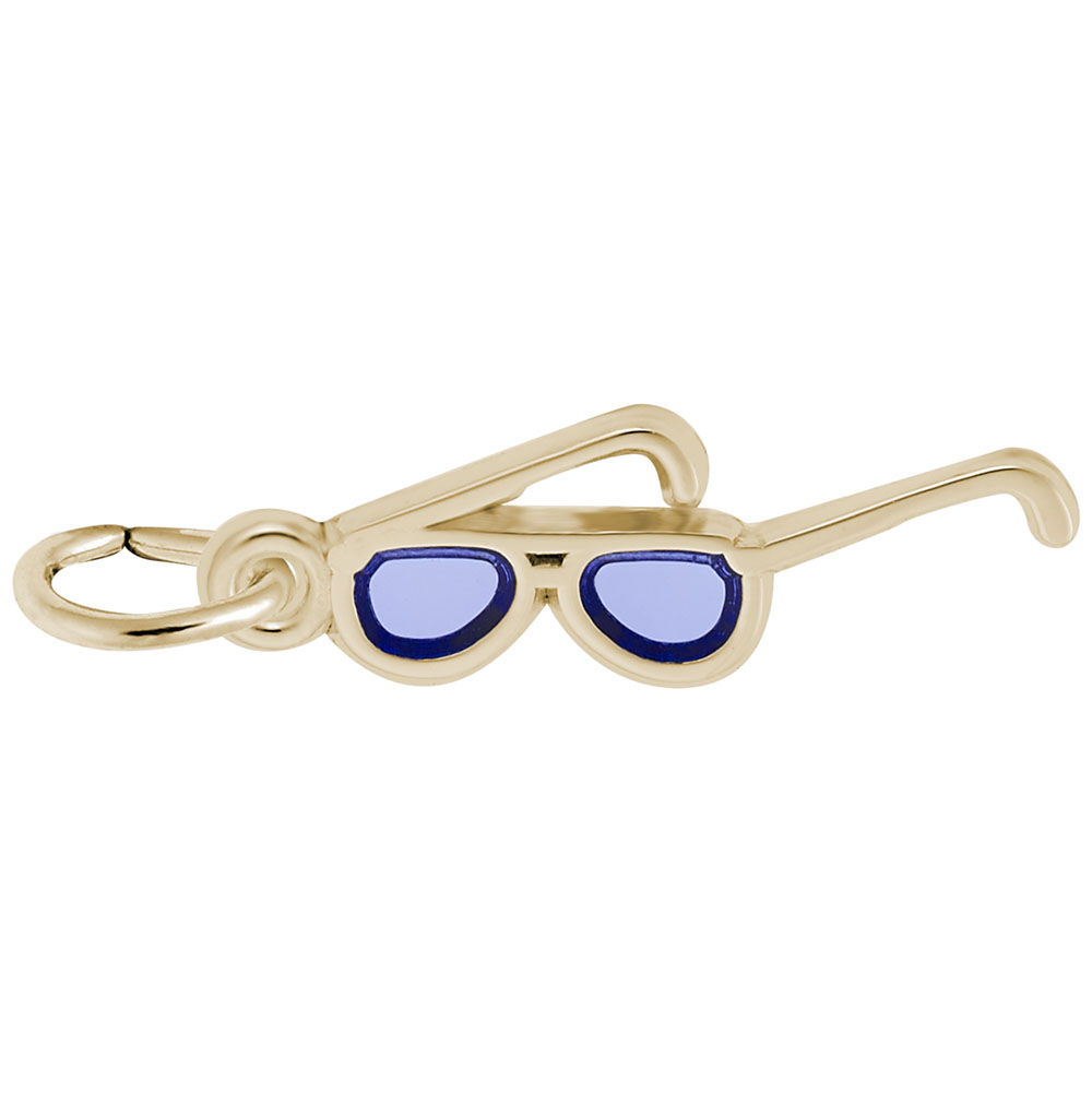 Sunglasses Charm - Rhodium Plated Sterling Silver